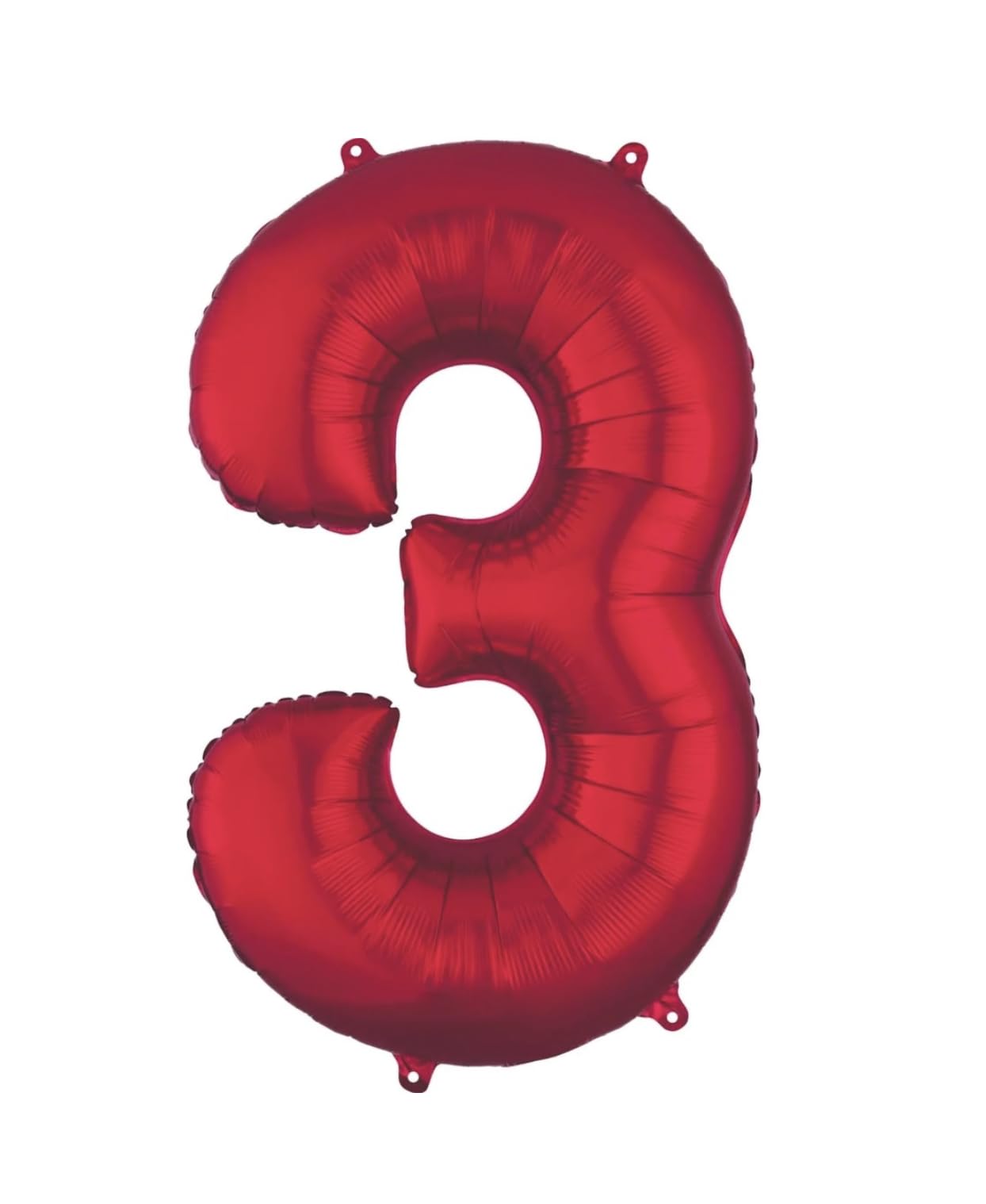 Red Number 3 Small Foil Balloon, 35cm