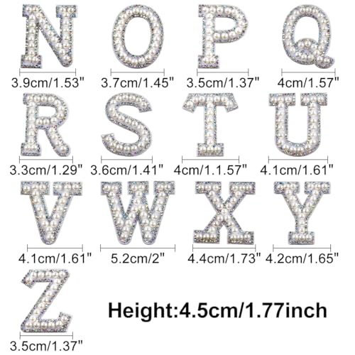 Patchs en perles et strass de A à Z faits main pour customisation haute couture - 4