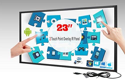 LCD/LED 2 Touch IR Overlay Touch Screen Frame Panel Interactive 23" - with Glass 16:9