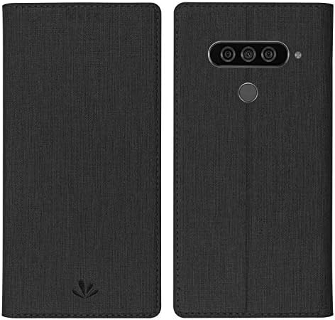 Simicoo LG G7 ThinQ Flip PU Leather Slim Fit case Card Holster Stand Magnetic Cover Clear Silicone TPU Full Body Shockproof Pocket Thin Wallet Case for LG G7 ThinQ (Black, LG G7 ThinQ)