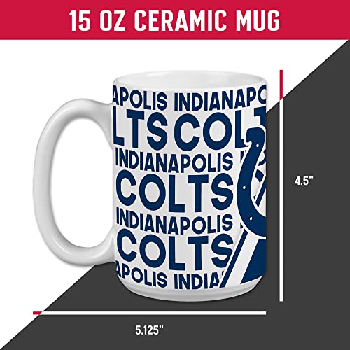 Image of Rico Industries NFL Football 15 oz White Ceramic Mug