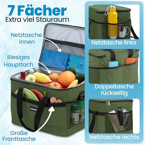 HELDENWERK® Kühltasche groß faltbar bis zu 12h Kühlleistung auslaufsicher – Ansicht 5
