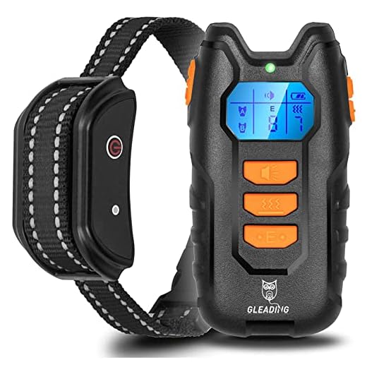 GLEADING Collar De Adiestramiento para Perros Mando. Rango De 300 Metros Recargable. Resistente Al Agua. Pitido De Alerta Y Modo De Vibración.
