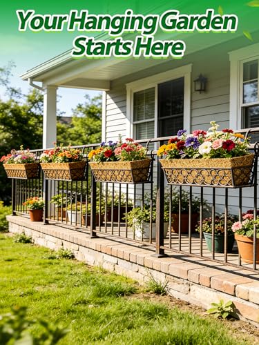 Image of 30in Tapered Coco Liners for Window Planter Box - 4 Pack 100% Natural Coconut Coir Fiber Liner Replacement for Deck Flower Box, Garden Railing Fence Wall Planter Basket