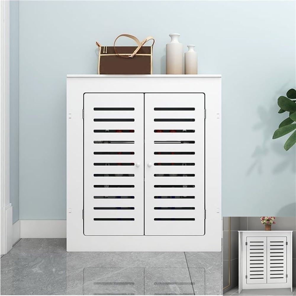 TYBKLHA Radiator Cover with Storage Table, Wooden Radiator Covers for Home, Radiator Covers with 2 Doors, Heater Covers for Radiators for Bedroom,