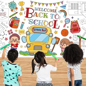 TEIASA Back to School Giant Coloring Poster - 31x72 Inches Coloring Tblecloth Kindergarten Back to School Supplies Classroom Wall Décor Back to School Classroom Must Haves TEIASA Back to School Giant Coloring Poster 31×72 Inches Coloring Tblecloth Kindergarten Back to School Supplies Classroom Wall Decor Back to School Classroom Must Haves