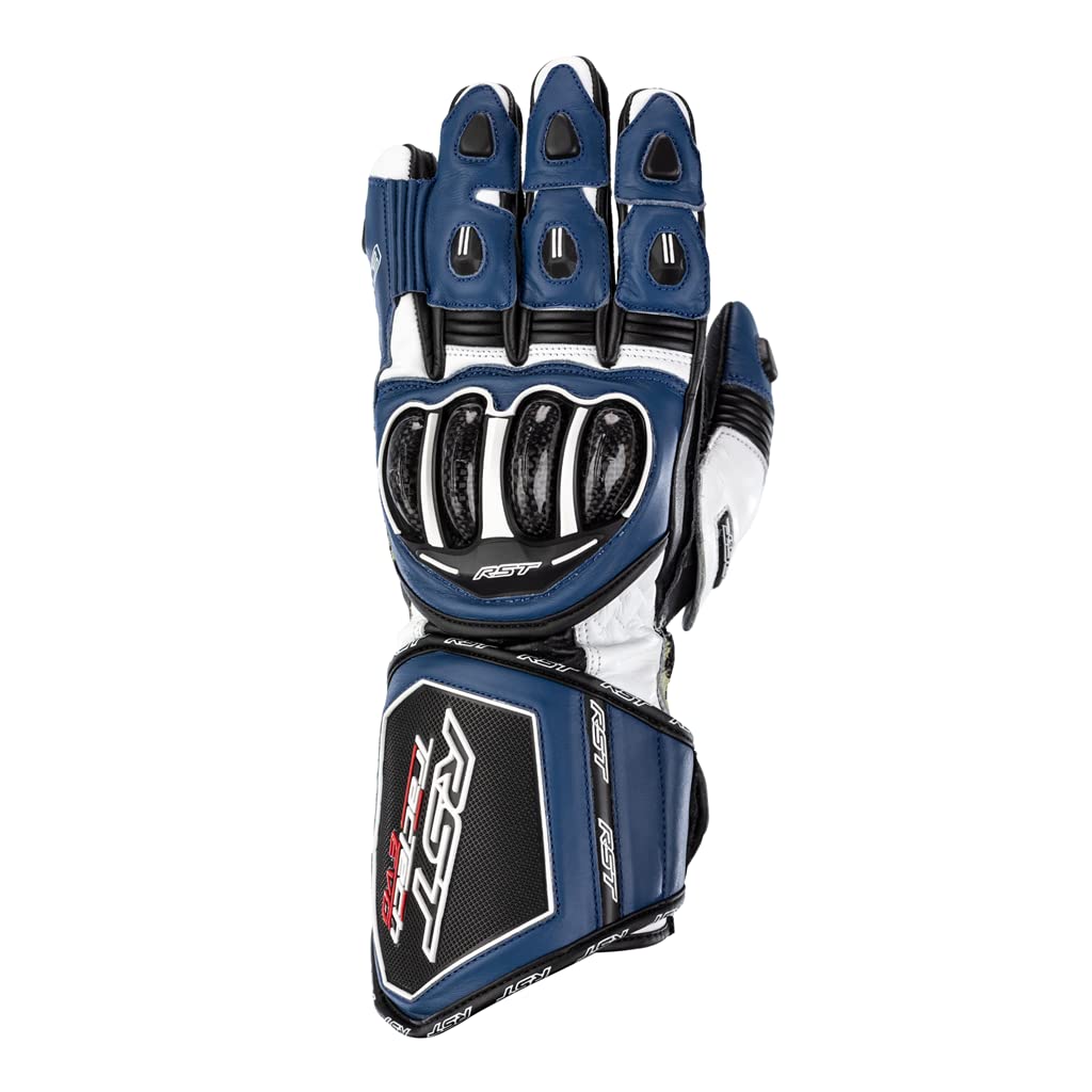 GLOVES RST TRACTECH EVO 4 CE MENS Motorbike Motorbike Motocross Quad ATV Moto GP On-Road Track Racing Touring Armour (Blue/White/Black,09 - View #6