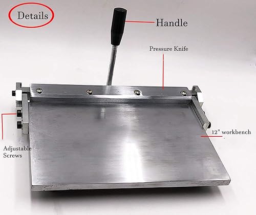 CGOLDENWALL 12inches300mm Máquina plegable de cuero manual de acero inoxidable Linear Edge carpeta herramienta Edge-Bending Machine para carteras