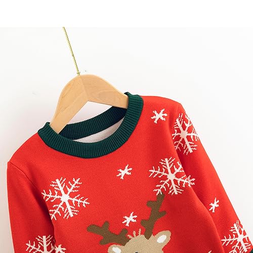 Image of Light Up Ugly Christmas Sweater Kids Girls Boys Snowman Reindeer Xmas Holiday LED Pullover Sweater 2-9 Yeas Old