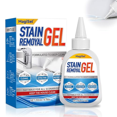 Schimmelentferner-Gel, Reinigungsgel, Wäschemaschinen Reiniger Gel, Stain Cleaner, 200ml Leistungsstarkes Haushaltsreinigungsgel, Fliesenreiniger, Für Waschmaschine,Badezimmer,Fliesenspalten