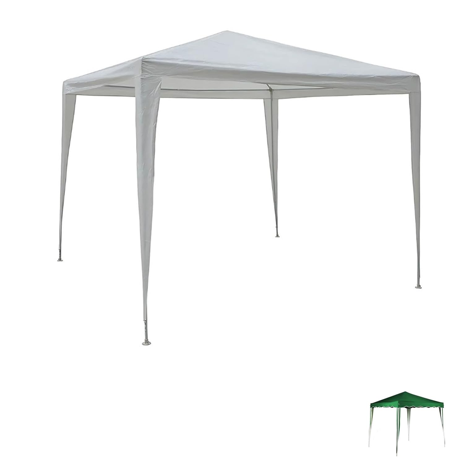 Paluplus Gazebo con struttura in Metallo, Misura 3x3 Metri, Telo in Nylon Impermeabile, Facile Da Installare, Protezione dai Raggi UV, gazebo per giardino, Feste ed Eventi -1059C (Bianco)