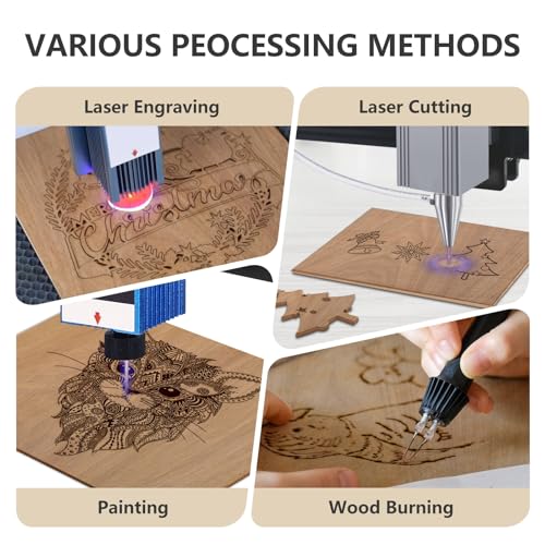 Creatorally Sperrholzplatte 3mm, Laser Material Sperrholz Holzplatten A3 10 Stück, Lasergravur Rohlinge Holz für Lasercut, CNC Schneiden Brandmalerei (Walnuss)