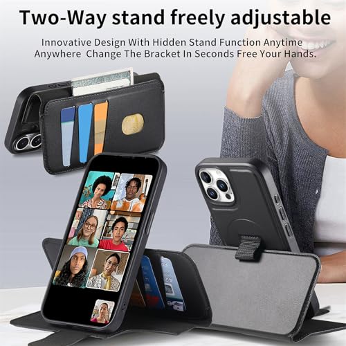 Funda magnética desmontable para iPhone 12 Pro Max con tarjetero 6
