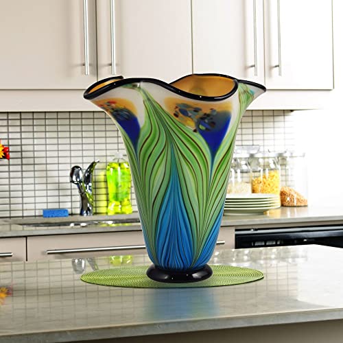 Dale Tiffany AV15415 Kalmia Hand Blown Art Glass Vase - Image 5