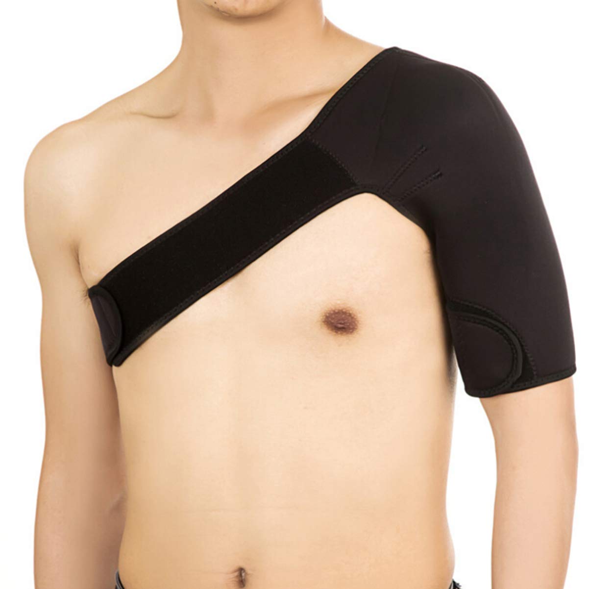 EXCEART Adjustable Elastic Shoulder Support Brace for Left Shoulder Pain Relief and Injury Prevention Lightweight Sports Protector with