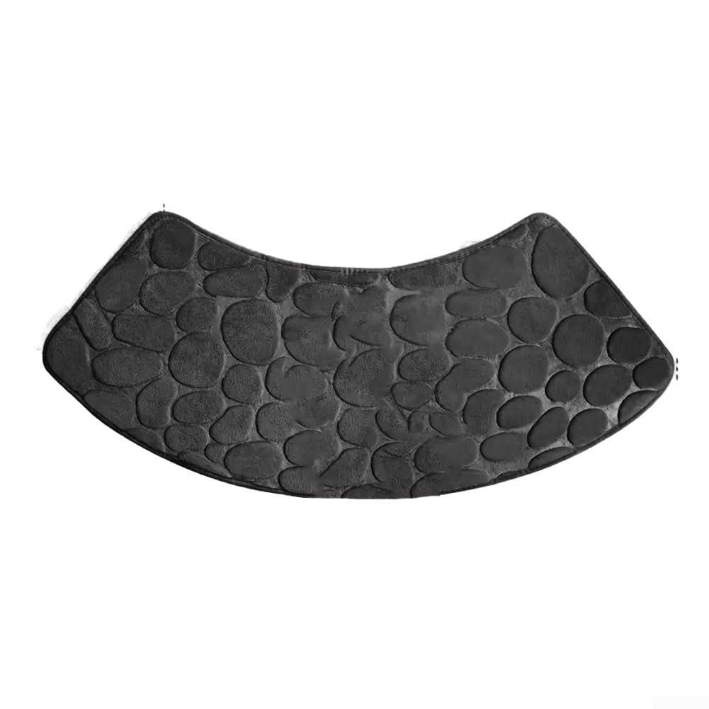 Curved Shower Mat,Anti Slip Mat For Shower,Washable Curved Non Slip Bathroom Shower Mat For Corner Bathrooms(black)