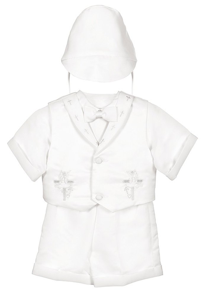 iGirlDress - Conjunto de bautizo de manga corta para bebé niño (4 años)