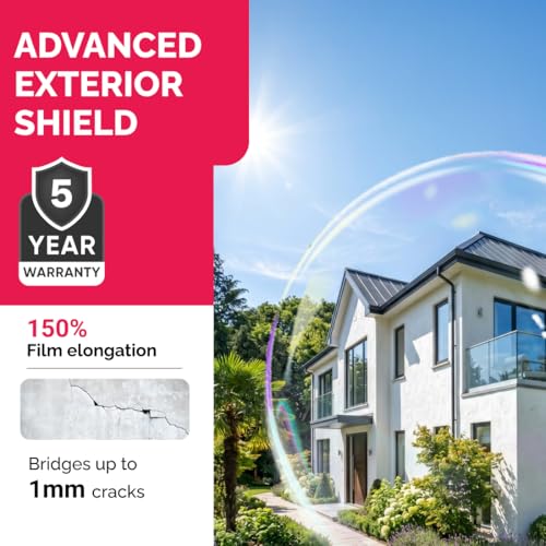 Image of Nerolac Perma Damp Protect Exterior Waterproof Coating (1L) | High Strength Elastometric Liquid | 150% Film Elongation, 1mm Crack Bridging | 5 Years Waterproofing Protection |Terrace, Roof, Walls