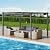 VEVOR 10'x13' Outdoor Retractable Pergola with Canopy, Aluminum Pergola with Retractable Canopy, Modern Pergola with Sun Shade Canopy for Patios, Gardens, Decks, Backyards (Gray)