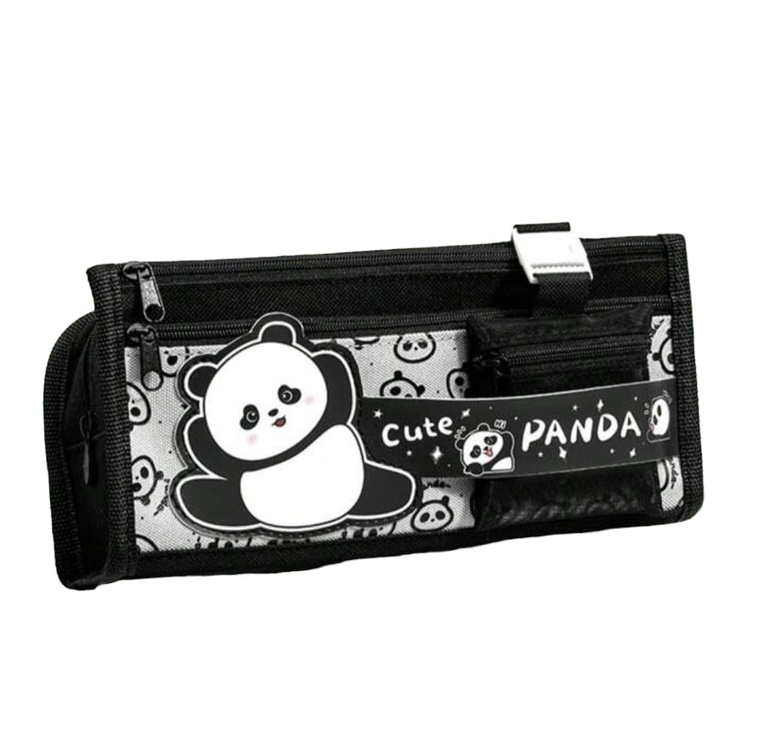 ADL Essentials-Black Panda Art EVA 3 Compartment Cute Pencil Case Aesthetic Pencil Case for Girls Large Capacity Pen Pencil Pouch Multifunctional Stationery Organizer for School Office (B0D7PNMY9F) Amazon Price History, Amazon Price Tracker