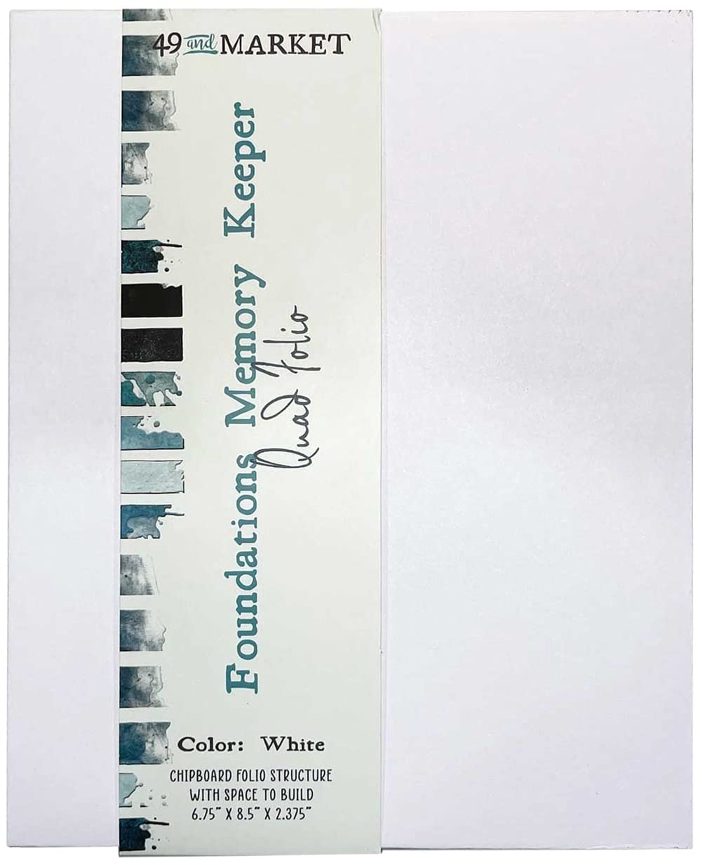 49 AND MARKETFoundations Memory Keeper Quad Folio-White