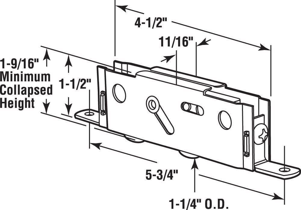 Tandem Roller with Stainless Steel 1.25" Wheels and Sealed Precision Bearings