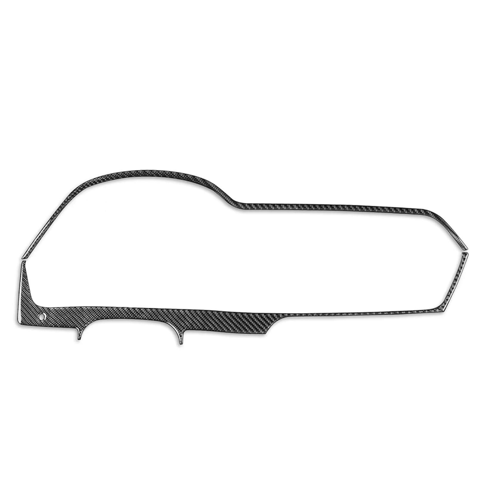 Mbxpxe Black Lhd Trim Sticker Accessories Real Carbon Fiber Speedometer Dashboard Cover Trim Interior Sticker Modification For Benz W204 2012 2013 2014 Car Interior Decoration(Black Lhd)