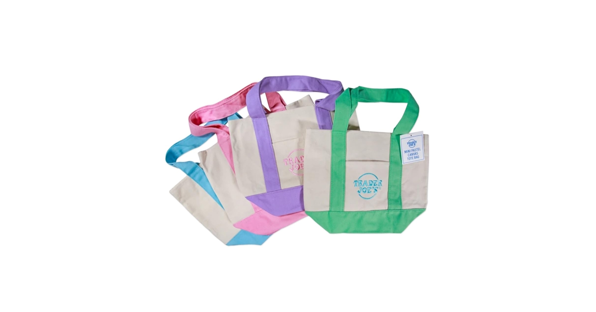 Amazon.com: Set of Four Trader Joe's Mini Canvas Totes Bags
