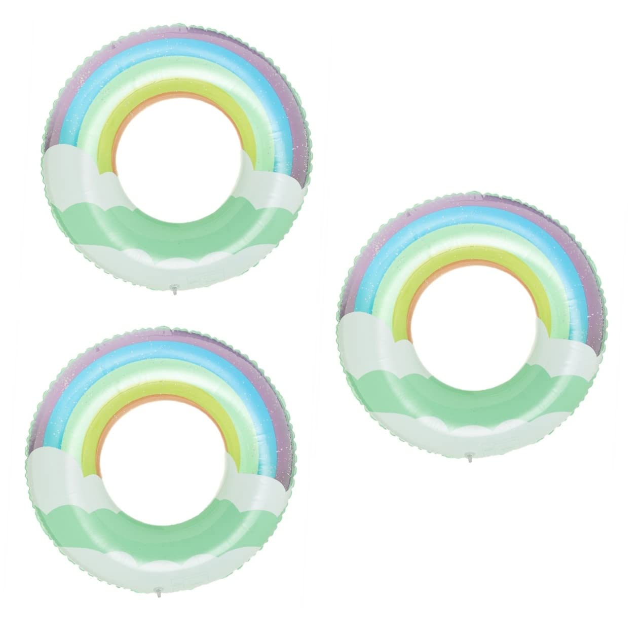 ABOOFAN 2 Uds Anillo De Natación En La Nube Flotadores Inflables para Bola Flotante Anillo De Arco Iris Inflable Al Aire Anillo De Flotador Inflable Anillo De Natación Al Aire