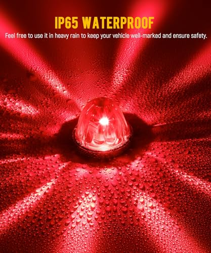 Kit 2 luces LED traseras con lente de vidrio rojo miniatura 6