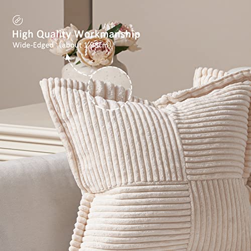 Topfinel Beige Cushion Covers 40cm x 40cm,Scatter Autumn Decorative Fluffy Pillows Cases,Cushions Cover 16x16 inches with Invisible Zipper for Sofa Bed Livingroom Bedroom,Pack of 2 - Cosy Home Interiors Topfinel Beige Cushion Covers 40cm x 40cm,Scatter Autumn Decorative Fluffy Pillows Cases,Cushions Cover 16x16 inches with Invisible Zipper for Sofa Bed Livingroom Bedroom,Pack of 2 - Image 2