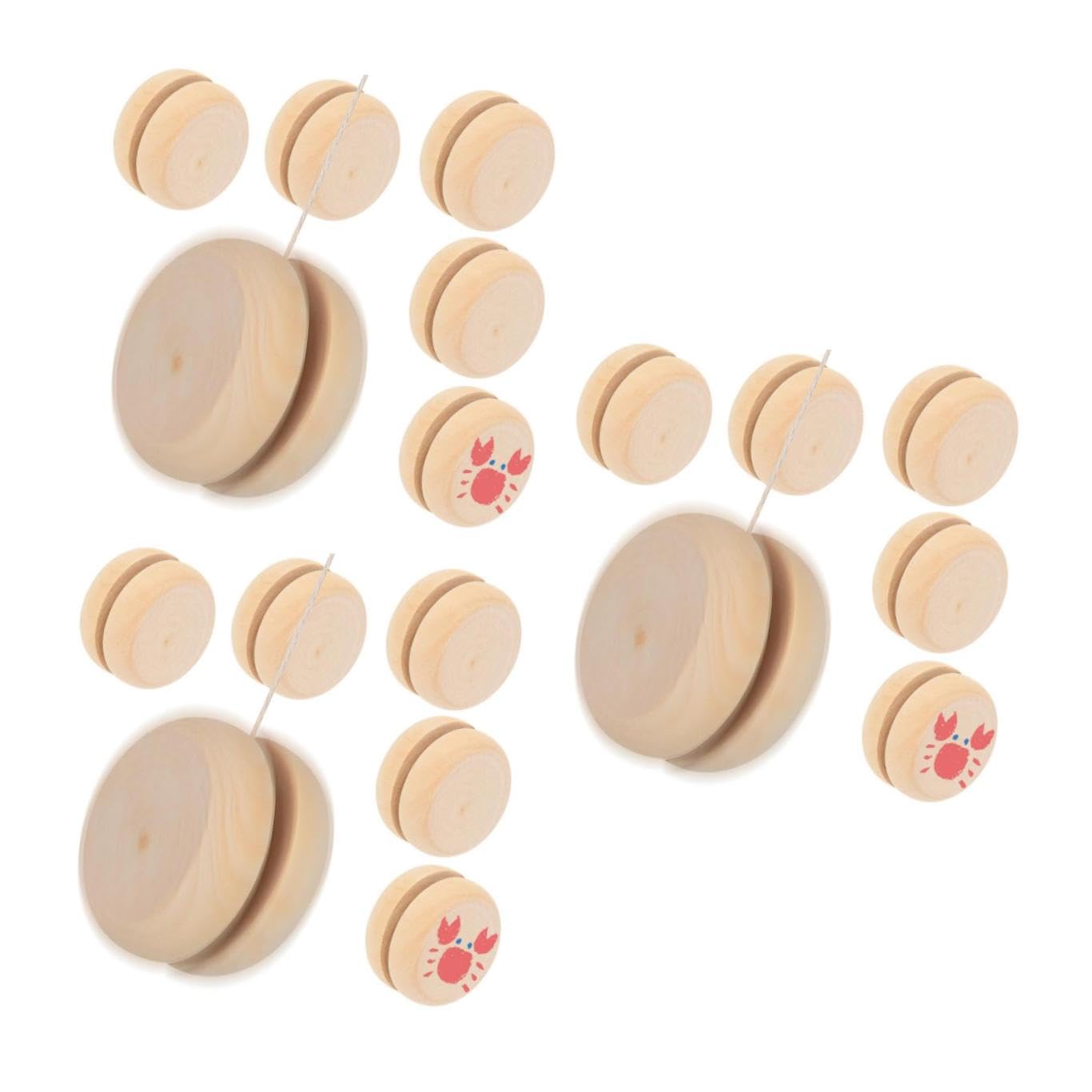 Hohopeti Set 10 Pezzi Palla Reattiva in Legno Grezzo da Dipingere per Giocattolo Creativo per Dipingere Graffiti per Attività Genitori-Figli e Sviluppo Motricità Fine