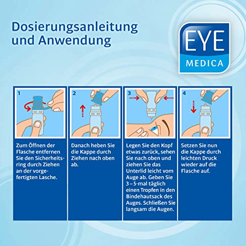 Hyaluron-Augentropfen EyeMedica für trockene und müde Augen, 10 ml