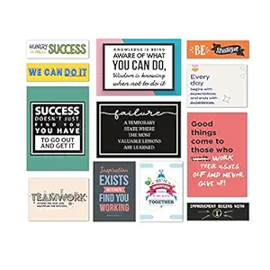 PAPER PLANE DESIGN Framed Poster Set of 8 (10 x 10 Inch) For Office Wall Decoration (OFFICE QUOTES)