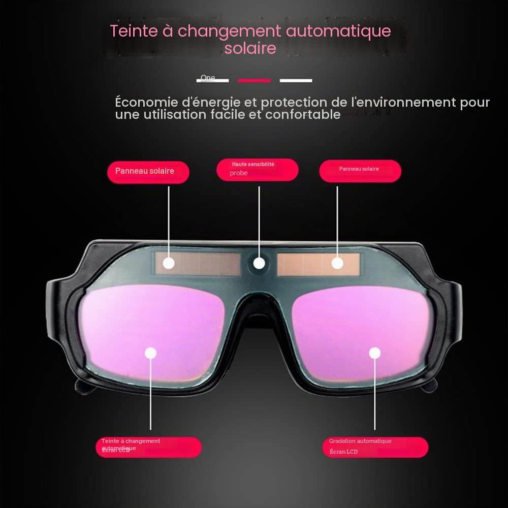 Lunettes de soudage -obscurcissantes anti-rayures pour découpe plasma avec 10 verres
