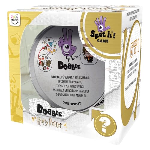Asmodee Dobble Harry Potter, Gioco Da Tavolo Per Tutta La Famiglia, 5 Party Game Per 2 E 8 Giocatori, Da 6 Anni, Edizione In Italiano, Multicolore - 2