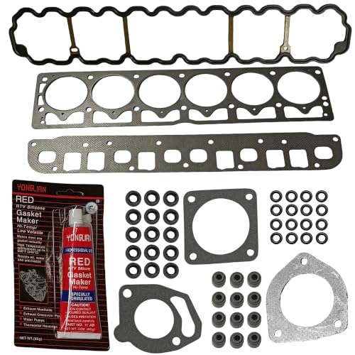 Image of Partsflow Head Gasket Set W /Bolts Compatible With 99-03 Jeep TJ Grand Cherokee Wrangler 4.0L OHV