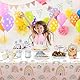 1PC 2PCS Regenbogen Tischdecke,Party Tischtuch Geburtstag Mädchen für Kinder Babyparty Party Dekorationen (Regenbogen F, 2PCS)