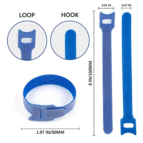 Cable Ties,Cable Management,120Pcs Cord Organizer,Cable Organizer 6In,Charger Organizer,Reusable Adhesive Cable Ties,Cable Management Under Desk, Appliance Travel Cord Organizer,Everyday Essentials #TOP1