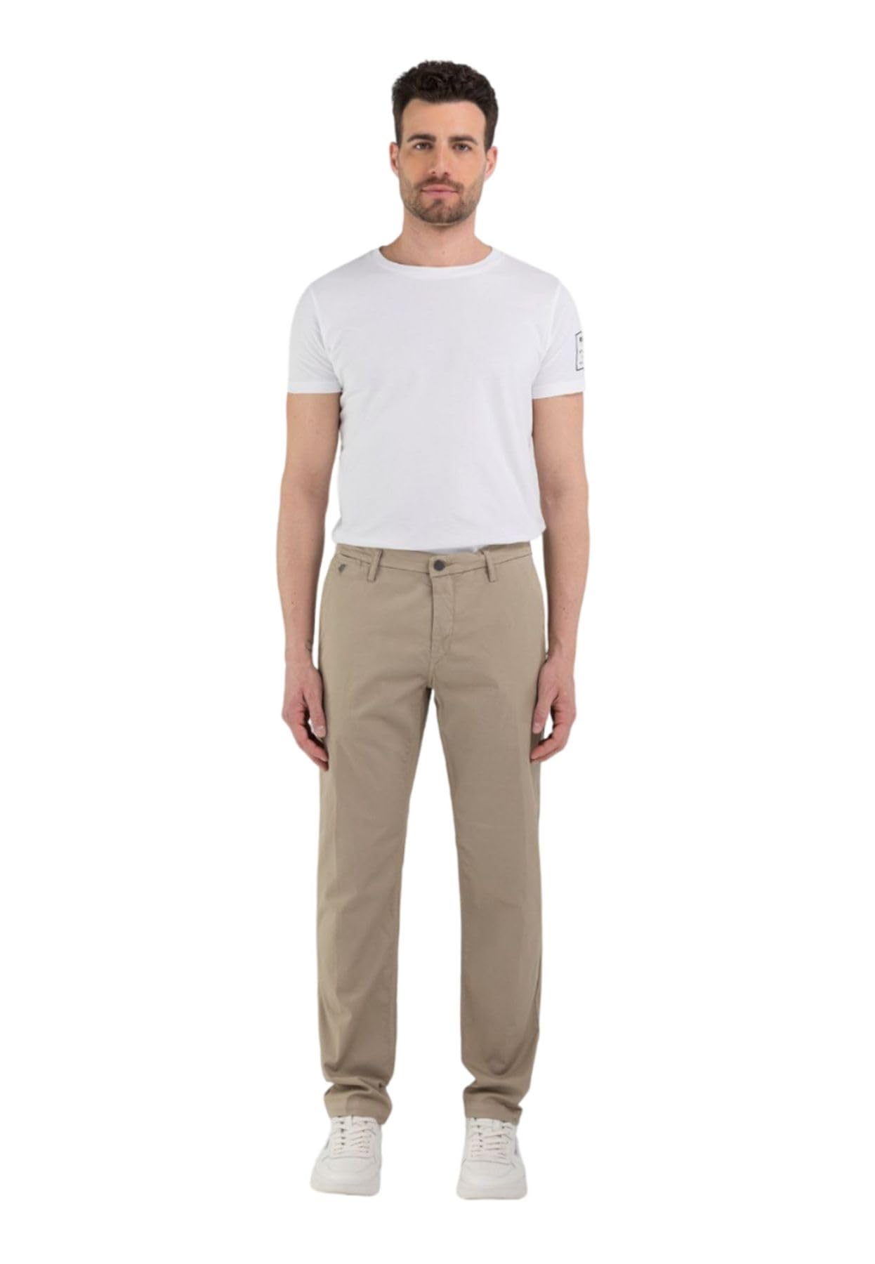 REPLAY Men's Chino Benni Regular-Fit with Stretch, Sahara 225-1 (Beige), 36W / 32L