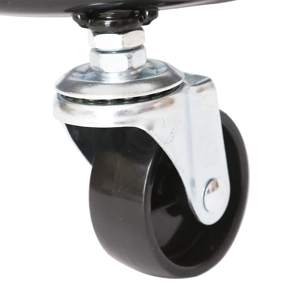 BAKAJI Carrello da Cucina in Metallo 3 Ripiani Slim Stile Industrial con 4 Ruote Girevoli, Carrellino Portaoggetti Ideale per Cucina, Bagno, Soggiorno, Design Salvaspazio, Multiuso, 46x40x84Hcm (Nero)