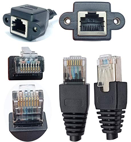 Cable de red Cat 6 Ethernet RJ45 macho a hembra 1 m miniatura 4