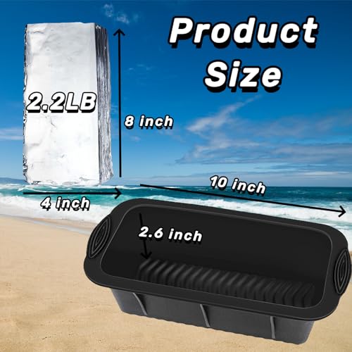 2-Pack Moldes de Cubos de Hielo de Silicona Extra Grandes miniatura 2