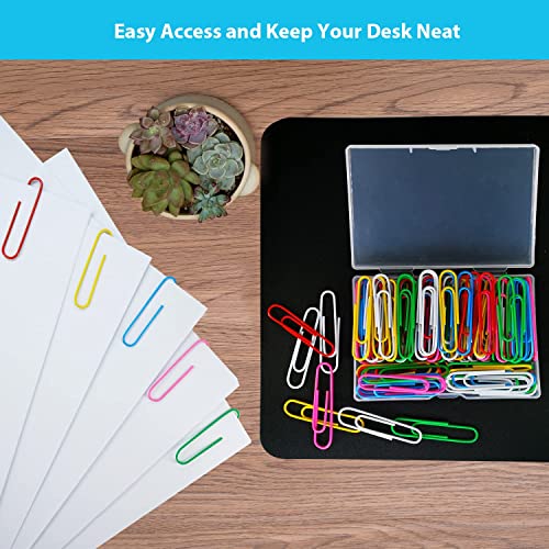 Paper Clips, 100Pcs 2 Inch Large Paper Clips, Assorted Colored Coated Jumbo Paper Clips, Reusable Big Paper Clips, Large Colored Paper Clips For Office School Document Organizing #TOP4