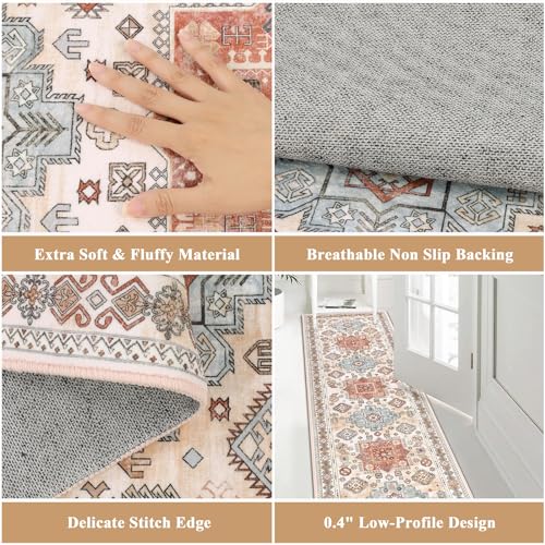 Pauwer Runner Rug 2X6 Non-Slip Washable Low-Pile Accent Rug thumb #2