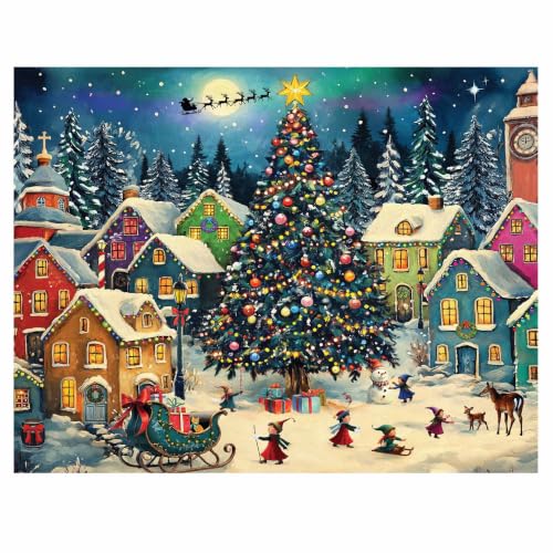 Springbok Festive Christmas Village 500 Piece Jigsaw Puzzle for Adults