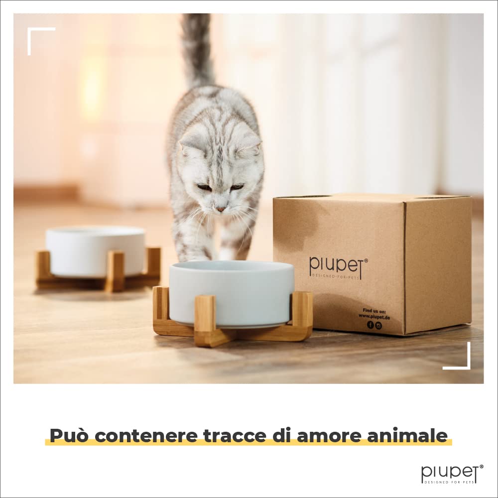 PiuPet® Ciotole per Cani I 2x850ml I Lavabile in Lavastoviglie I Ciottola per Gatti I Ciotole Rialzate Cane e Gatto