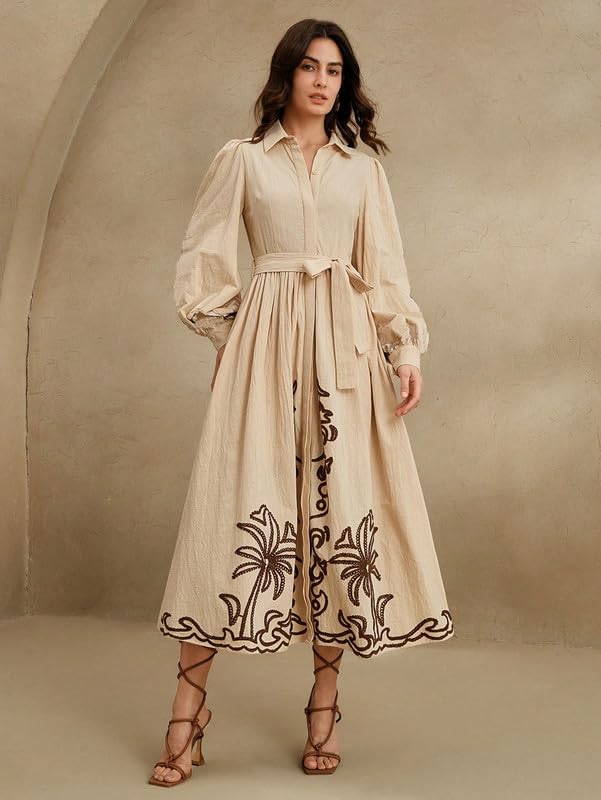 Image of SMOWKLY Cotton Blend Women's Casual Dress Mid-Length Maxi Dress for Woman ||Stylish Frocks for Women ||One Piece Dress for Women || Long Midi Dress for Woman || Party & Beach Wear