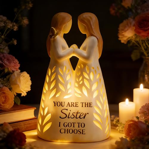 Best Friend Mothers Day Birthday Gifts for Women - Friend Figurine Light with Remote Control,...