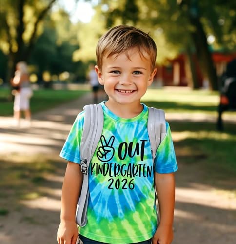Image of MODNTOGA Kids Girl Boy Peace Out Kindergarten Shirt 2026 Kindergarten Graduation T-Shirt Last Day of School Summer Tee Tops
